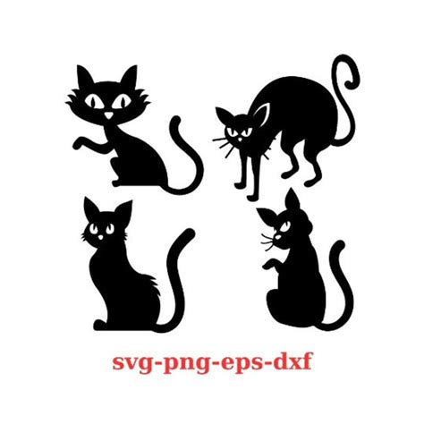 Cat Svg Black Cat Svg Cat Bundle Svg Peeking Cat Svg Hallowen Svg