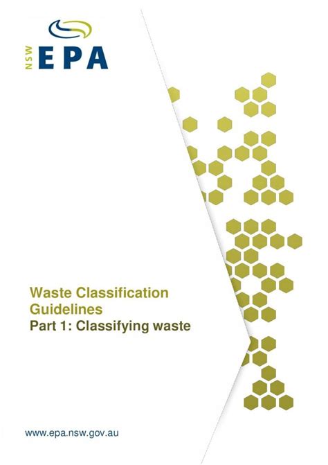 Pdf Waste Classification Guidelines Part 1 Classifying Waste