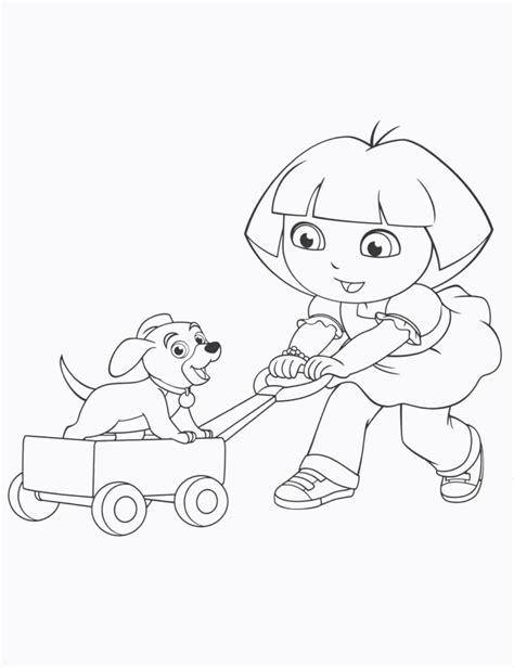 Dora The Explorer Map Coloring Pages - Coloring Home