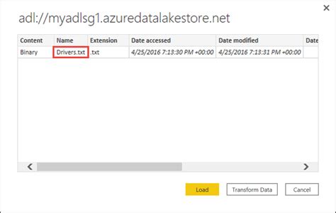 Azure Data Lake Storage Gen1 Power Query Microsoft Learn