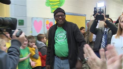 Beloved school custodian returns to celebration after heart and kidney ...