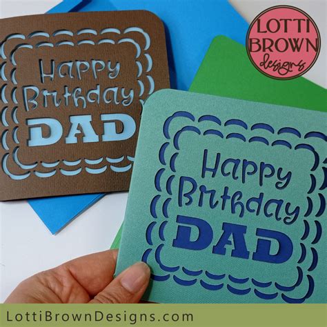 Dad Card Svg Files Birthday Or Father S Day Card Templates