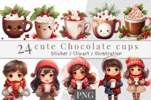 Cute Hot Chocolate Cup PNG Graphic By SWcreativeWhispers