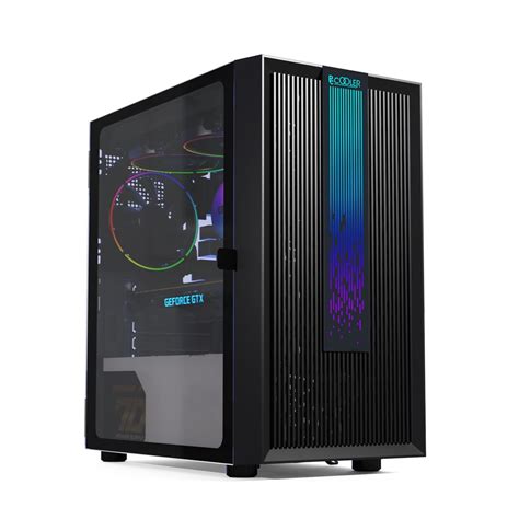 PCCOOLER PLATINUM LM200 BLACK MESH RGB Gaming Case Quadra Computer