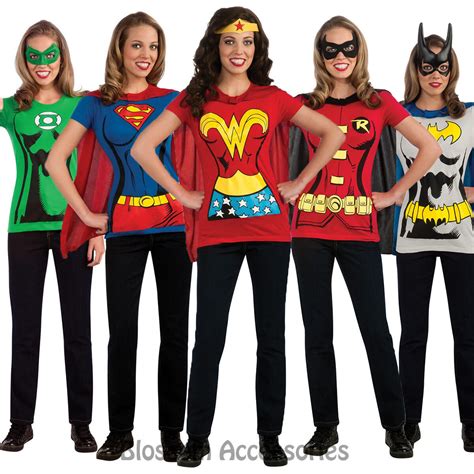 C956 Superhero T Shirt Women Costume Wonder Woman Robin Supergirl