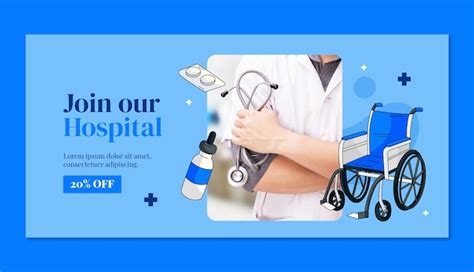 Free Vector Hospital Care Sale Banner Template