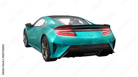 San Diego, USA. March 26, 2023. Cyan Acura NSX Type-S 2022. Hybrid ...