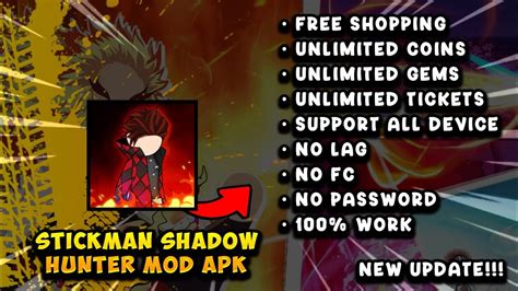Shadow Hunter Mod Apk - STICKMAN SHADOW HUNTER MOD APK [ NO PW ] || NEW UPDATE!!! - YouTube