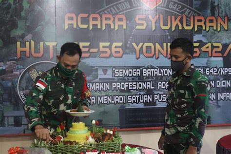 Satgas Yonif Kps Rayakan Hut Secara Sederhana Di Perbatasan