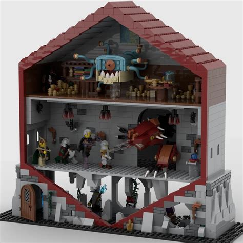 LEGO IDEAS 50 Years Of Dungeons Dragons D20 Diorama Highlights