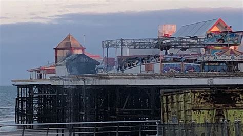 Blackpool Central Pier catches fire: Firefighters tackle blaze at historic tourist attraction ...