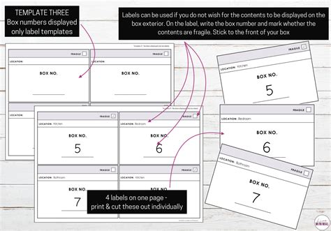 Storage Inventory Trackers Printable Storage Box Labels Instant