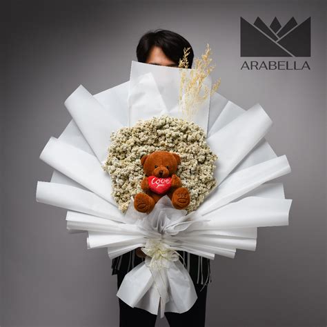 Jual Buket 80cm Super Besar Bouquet Bunga Edelweis 80cm Dried Edelweiss