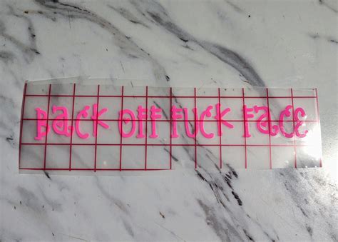 Back Off Fuck Face Decal Waterproof Decal Customize Your Color Etsy