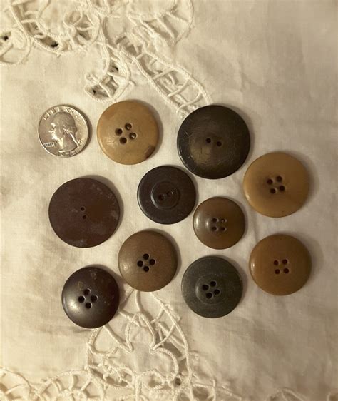 Vintage Coat or Jacket Buttons Mixed Sizes Lot of 10 Brown - Etsy