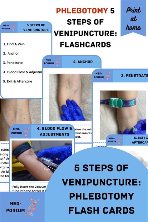 5 Steps Of Venipuncture Phlebotomy Flashcards In 2022 Phlebotomy