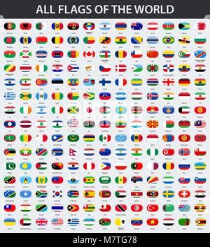 All Flags Of The World In Alphabetical Order Stock Vector Image Art