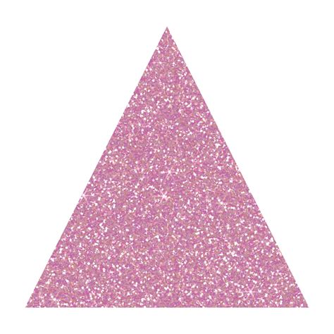 Pink Triangle Glitter On Transparent Background Design For Decorating