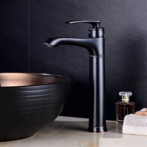 Llave Grifo Monomando Lavabo Ovalin Ba O Negro Mate Gami En Venta En