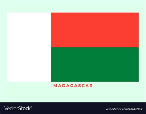 National flag of madagascar Royalty Free Vector Image