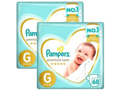 Kit Fraldas Pampers Premium Care Tam G A Kg Pacotes