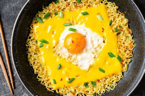 Kujirai Ramen Shin Ramyeon Or Ramyun With Egg Melted Cheese And