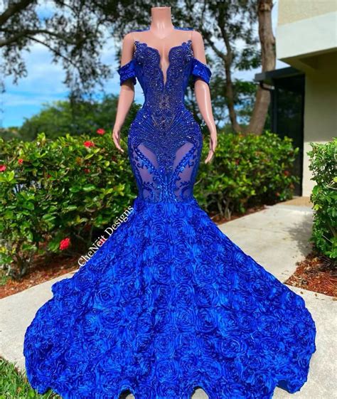 Luxury Evening Dresses Robe De Soiree Femme Crystals Evening Dresses Royal Blue Evening Dress