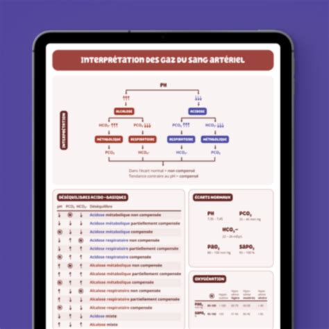 Interpr Tation Des Gaz Du Sang Art Riel Inf De Poche