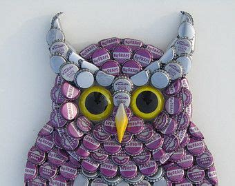 Owl Wall Art With Metal Bottle Cap Owl Sculpture With Mixed Beer