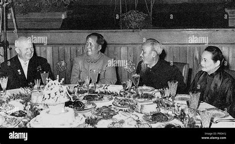 Mao Zedong, Ho Chi Minh and Nikita Khrushchev in Hanoi. Museum: PRIVATE ...