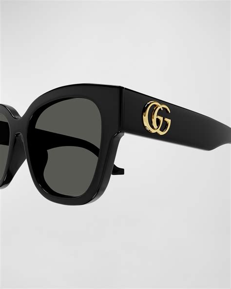 Gucci GG Logo Acetate Square Sunglasses | Neiman Marcus