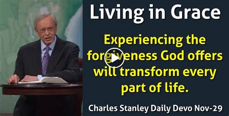 Charles Stanley November 29 2022 Daily Devotional Living In Grace