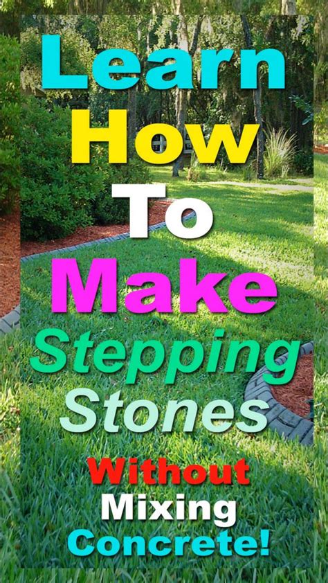 Want a Patio? Consider DIY Concrete Stepping Stones Over Pavers. | Stone garden paths, Concrete ...