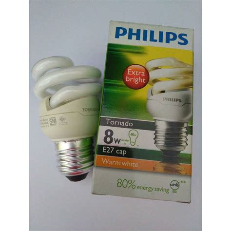 Jual Lampu Philips W Ulir Tornado Spiral Warm Light Warna Kuning