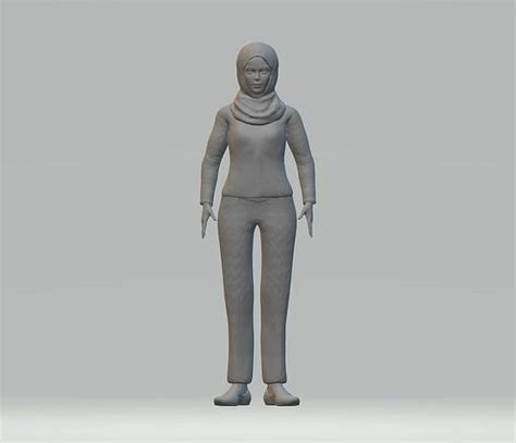 Hijab Model 3d