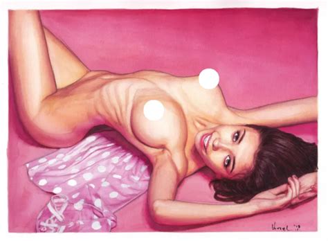 AKT ZEICHNUNG Female Nude Art LGBT Pin Up Girl Act 1812