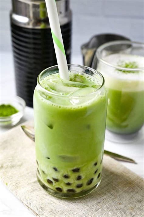 Matcha Milk Tea Hot Iced Versions Amee S Savory Dish