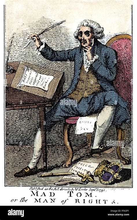 Thomas Paine Cartoon N Mad Tom Or The Man Of Rights English