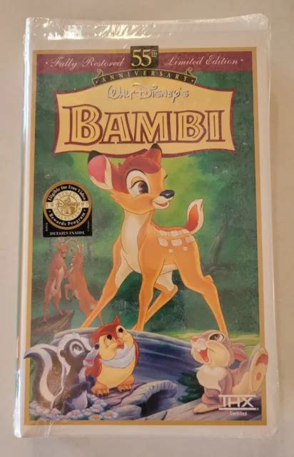 Walt Disney Bambi Vhs Th Anniversary Limited Edition Masterpiece