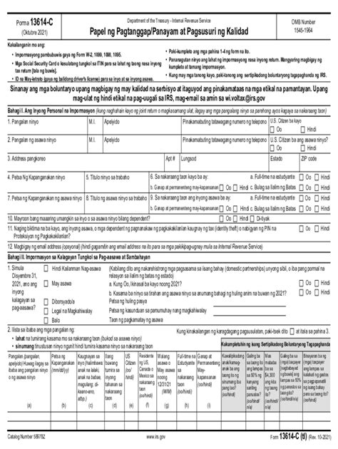 Fillable Online Form C Tl Rev Intake Interview