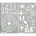 Amazon Aleks Melnyk No 29 Metal Journal Stencil Zodiac Circle