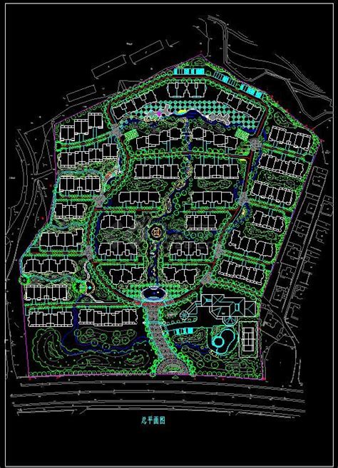 某地小区整套规划总平面cad设计图纸住宅小区土木在线