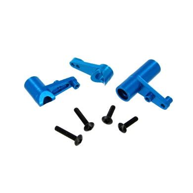 Aluminum Servo Saver And Bell Crank Set Blue Get A Hobby