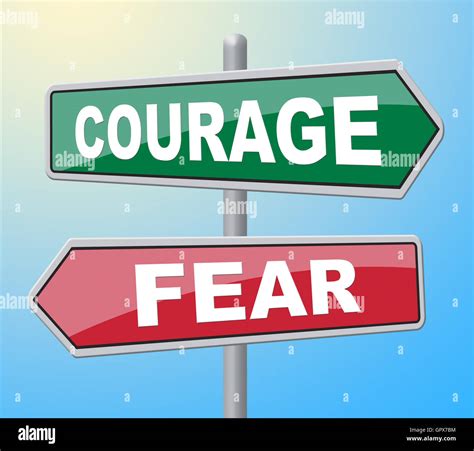 courage fear showing bravery terrified  courageousness stock photo