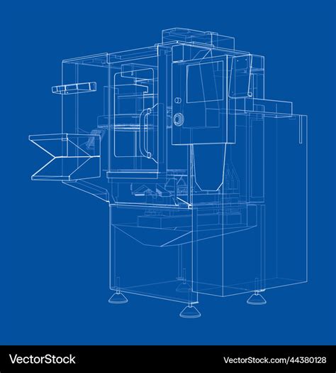 Metalworking cnc milling machine Royalty Free Vector Image