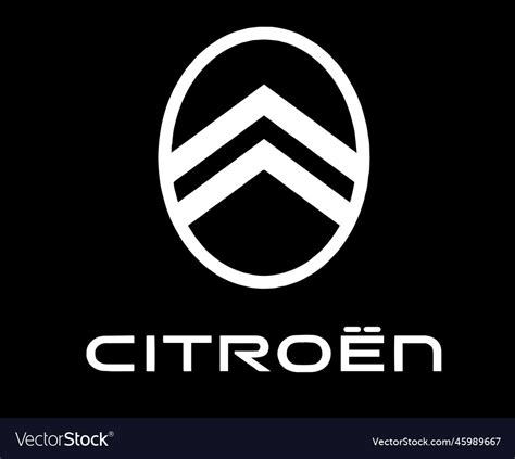 Citroen brand new logo car symbol with name white Vector Image