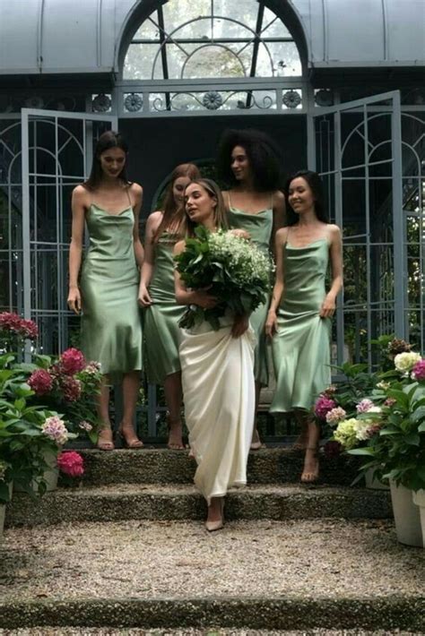 Damas De Honor Rosario Contreras Sage Bridesmaid Dresses Sage