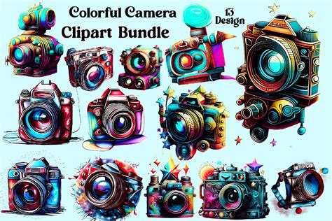 Colorful Camera Clipart Png Graphic By Bundle · Creative Fabrica