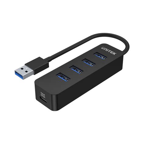 Unitek H1117a Uhub Q4 4 Port Usb3 0 Hub With Optional Type C Input Power Port Linkqage