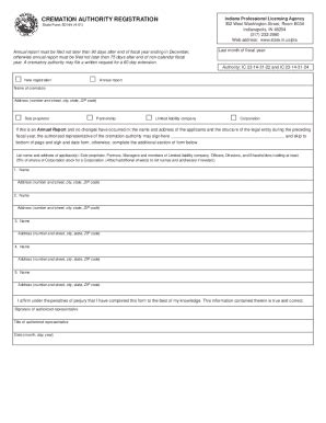 Fillable Online Cremation Authorization Formnational Cremation Fax